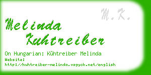 melinda kuhtreiber business card