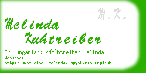 melinda kuhtreiber business card